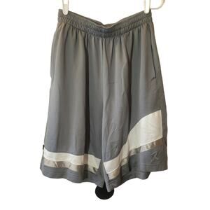 Jordan Dri-Fit Men’s Gray Pull-On Athletic Basketball Casual Shorts Size XL